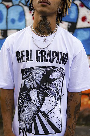 Camiseta Real Grapixo x Lauro Couto - Branca