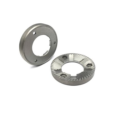 Par de Laminas De Aco Cafeteira Saeco ø externo 48 mm - ø interno 25,2 mm 6,6 mm