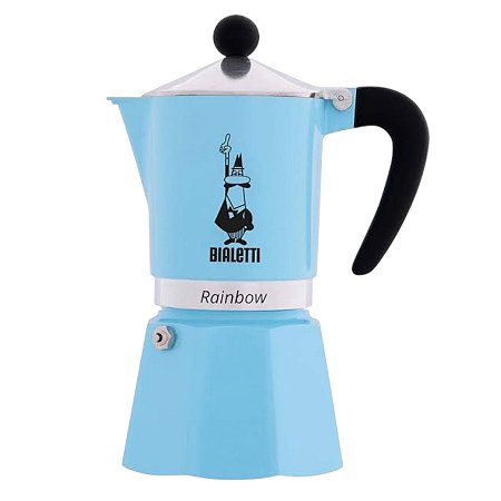 Cafeteira Bialetti Rainbow 3 Xic Azul Clara Original Importado Bialetti Italia