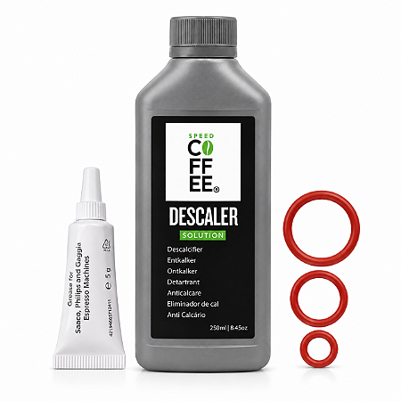 Descalcificante 250ml Philips , Saeco, + graxa 5g + Oring