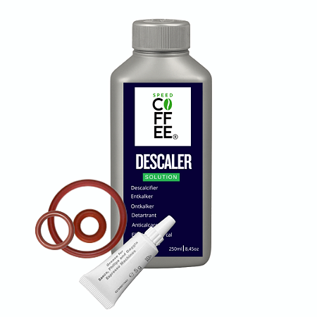 Descalcificante 250ml  Philips , Saeco, + graxa  5g + Oring