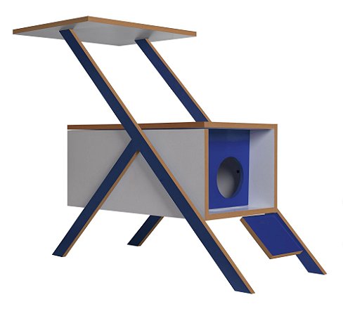 Casinha de gato Thomas Azul