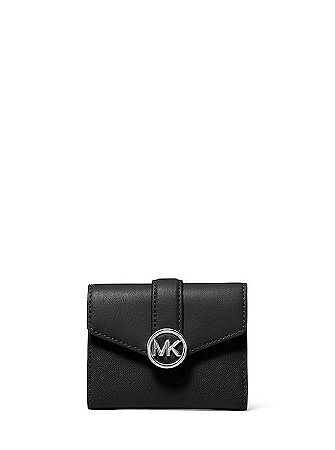 Carteira Michael Kors Carmen Medium Faux Leather Wallet (Black) - Main  Shopper