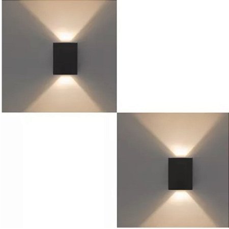 Kit 2 x Arandela de Parede Effekt Preta 8W Stella STH6731/30