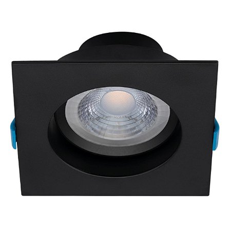 Embutido Spot Quadrado 7W 3000K Preto Stella