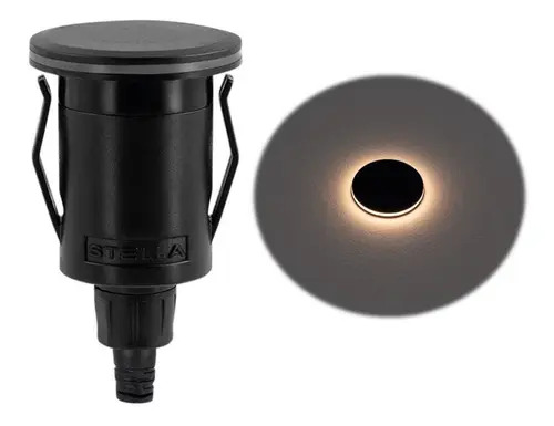 Balizador Embutido 1w Solo Way Ring Stella Stl21715/30 Preto