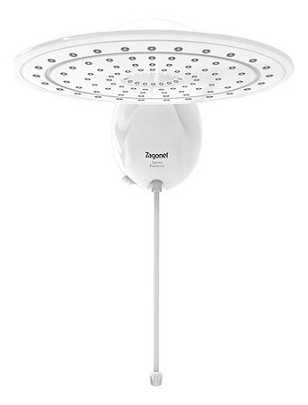 Chuveiro Eletrônico Zagonel Optima 7700w 220v Branco Com Ajuste Gradual 7.7 Kw