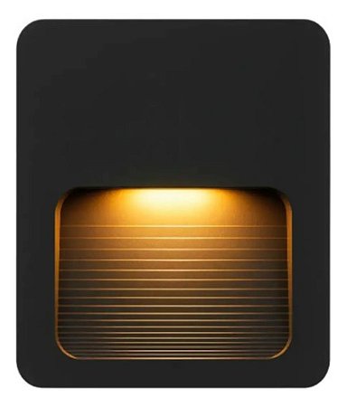 Balizador De Sobrepor Anton Preto 2w 3000k Galaxy Led Bivolt