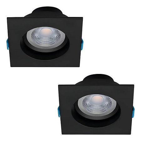 Kit 2 X Luminária Easy Par20 Preta 7w 3000k Stella Bivolt Preto