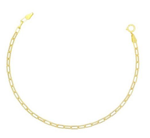 Pulseira em Ouro 18K Fio Oco Elo 1x1