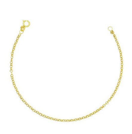 Pulseira em Ouro 18K Fio Oco Elo Português