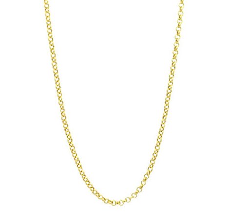 Corrente em Ouro 18K Fio Oco Elo Português 40 cm