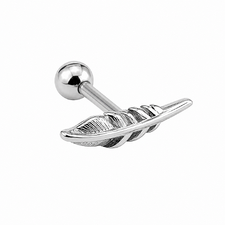 Piercing em Ouro 18K Branco Folha