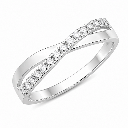 Anel em Prata 925 X Branco