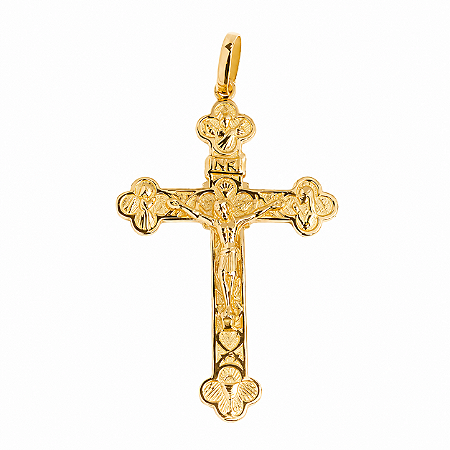 Pingente em Ouro 18K Cruz com Cristo