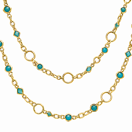 Gargantilha em Ouro 18K com Turquesa