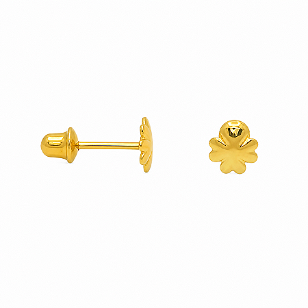 Brinco em Ouro 18K Trevo de 4 Folhas