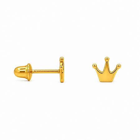 Brinco em Ouro 18K Coroa Mini