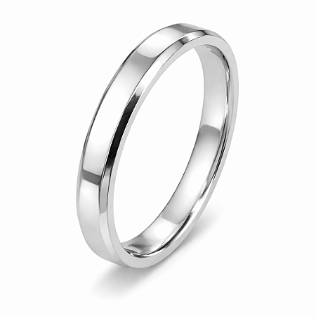 Aliança em prata 925 Chanfrada