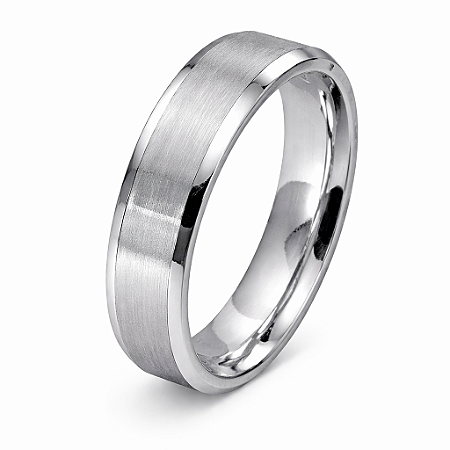 Aliança em Prata 925 Chanfrado