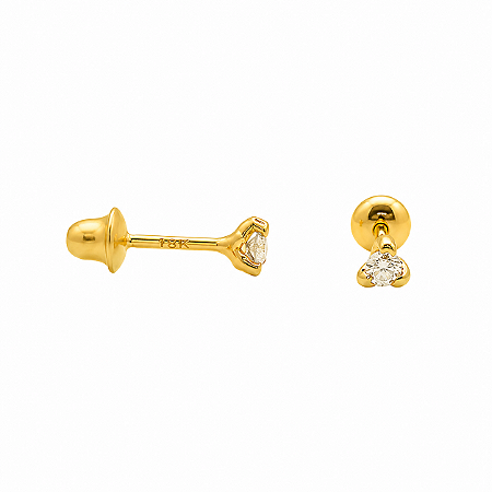 Brinco em Ouro 18 K com Diamante