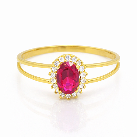 Anel em ouro 18K com Zircônia