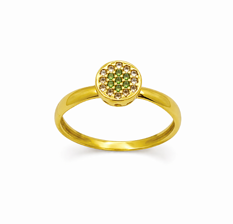 Anel em Ouro 18K com Zircônia