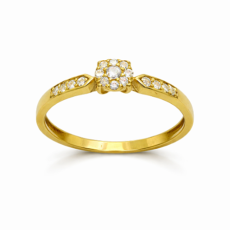 Anel em Ouro 18K com Zircônia