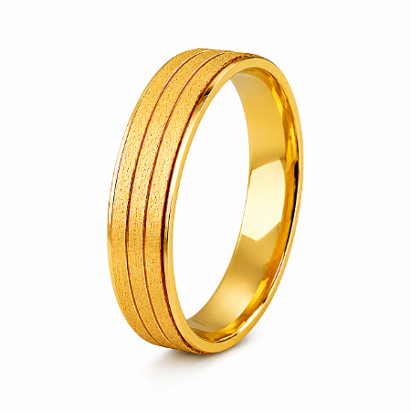 Aliança em Ouro 18K 5,50 mm Fosca