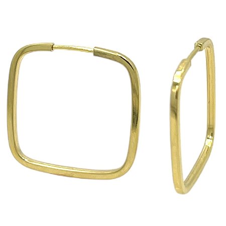 Argola em Ouro 18K Quadrada