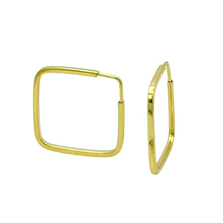 Argola em Ouro 18K Quadrada