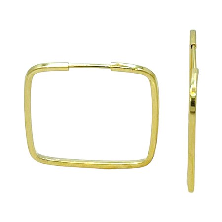 Argola em Ouro 18K Quadrada