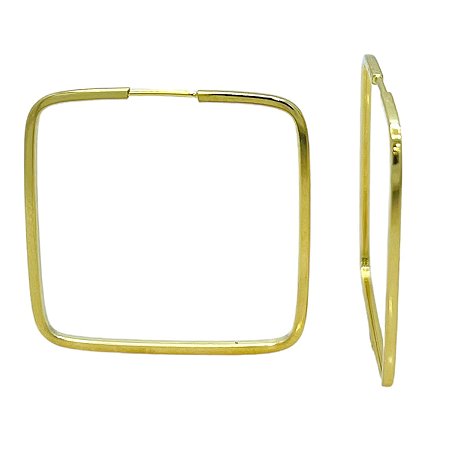 Argola em Ouro 18K Quadrada
