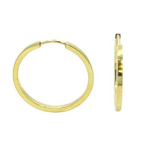 Argola em Ouro 18K Redonda