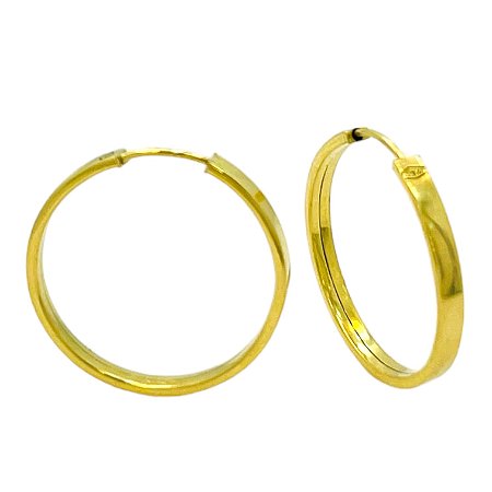 Argola em Ouro 18K Redonda