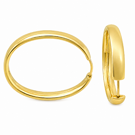 Argola em Ouro 18K Oval