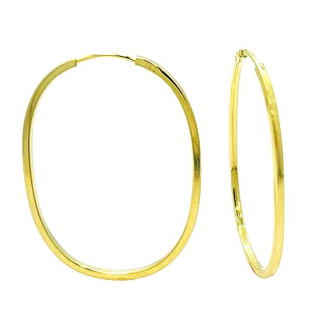 Argola em Ouro 18K Oval