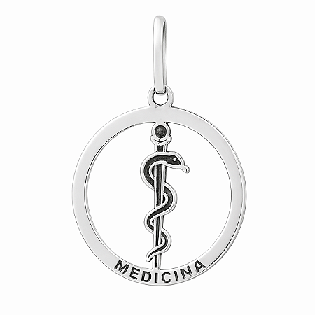 Pingente em Prata 925 Medicina