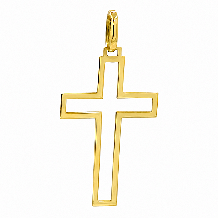 Pingente em Ouro 18k Cruz Vazada