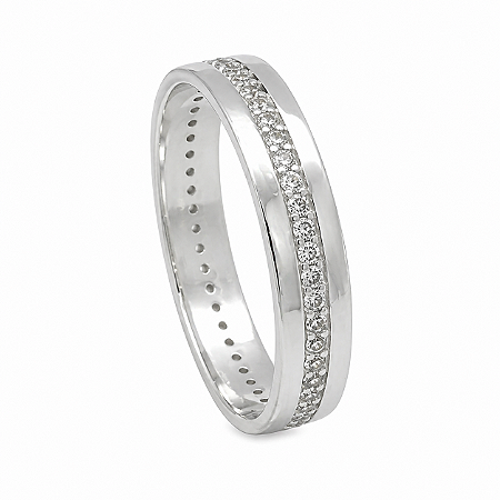 Anel em Prata 925 com Zirconias.