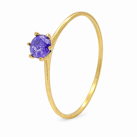 Anel em Ouro 18K Calice Lilas