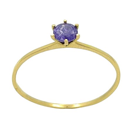 Anel em Ouro18K Calice Lilas