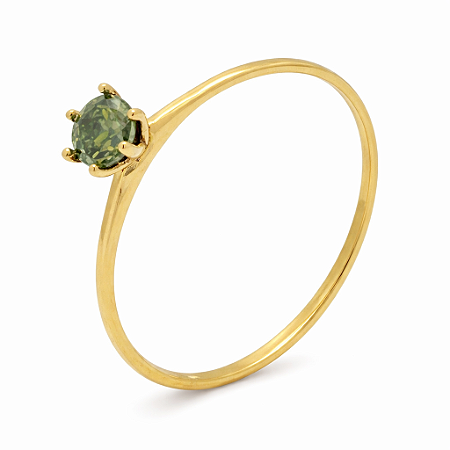 Anel em Ouro 18K Calice Verde