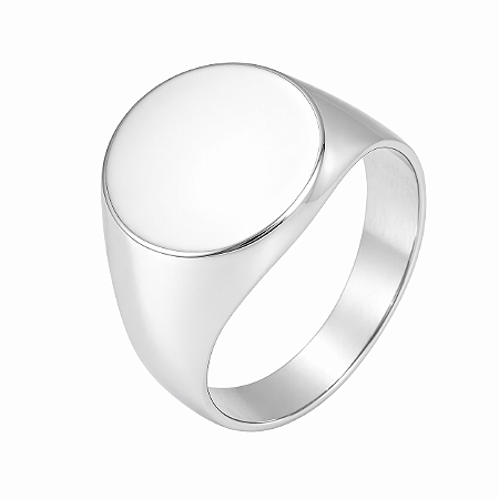 Anel em Prata 925 Chapa Oval