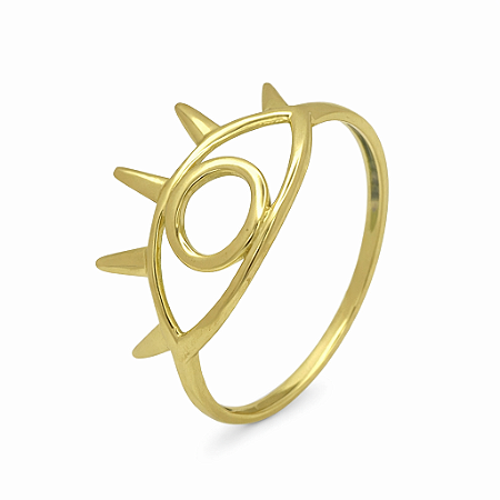 Anel em Ouro 18K Olho com Cilios