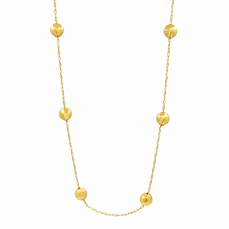 Gargantilha em Ouro 18k Bolinhas de 6,00 mm