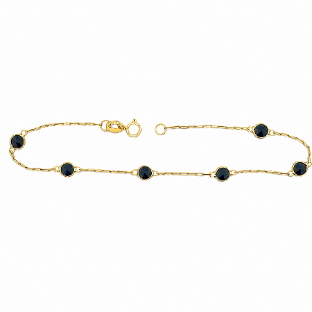 Pulseira em Ouro 18K de Zirconia Negra