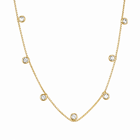 Gargantilha em Ouro 18K com Zircônias