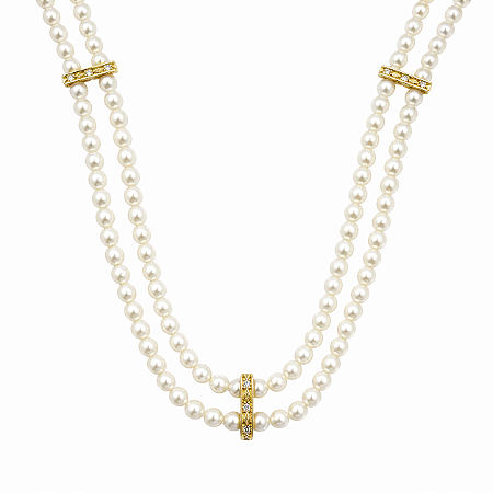Gargantilha em Ouro 18K com Pérolas de 3,50 mm