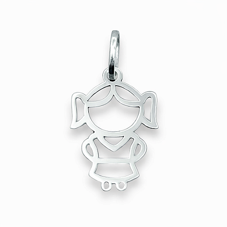 Pingente em Prata 925 Menina